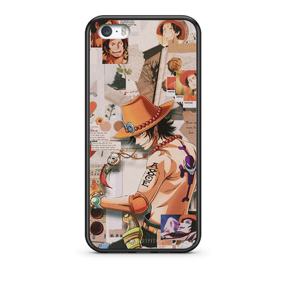 iPhone 5/5s/SE Anime Collage θήκη από τη Smartfits με σχέδιο στο πίσω μέρος και μαύρο περίβλημα | Smartphone case with colorful back and black bezels by Smartfits