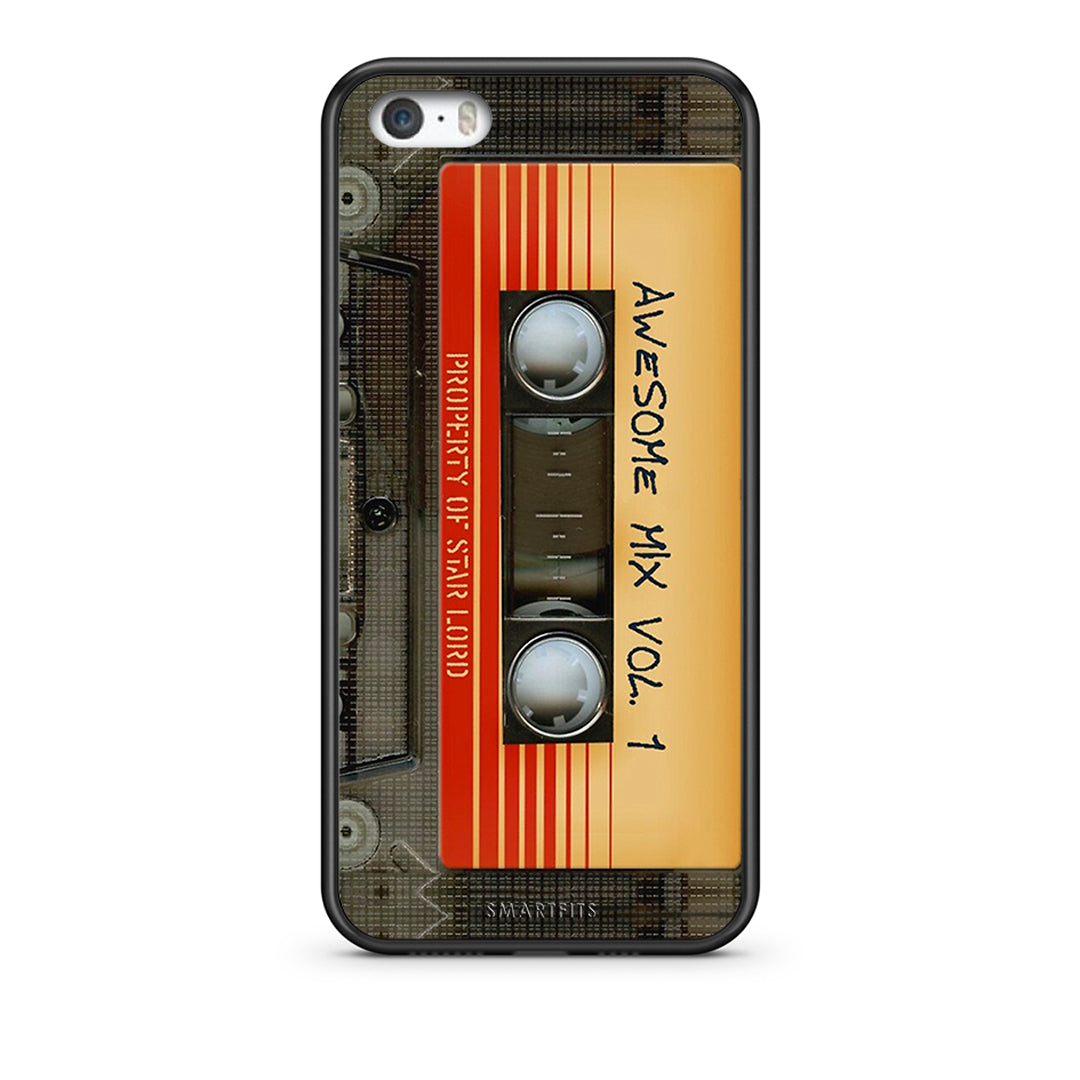 iPhone 5/5s/SE Awesome Mix θήκη από τη Smartfits με σχέδιο στο πίσω μέρος και μαύρο περίβλημα | Smartphone case with colorful back and black bezels by Smartfits