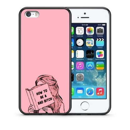 Θήκη iPhone 5/5s/SE Bad Bitch από τη Smartfits με σχέδιο στο πίσω μέρος και μαύρο περίβλημα | iPhone 5/5s/SE Bad Bitch case with colorful back and black bezels