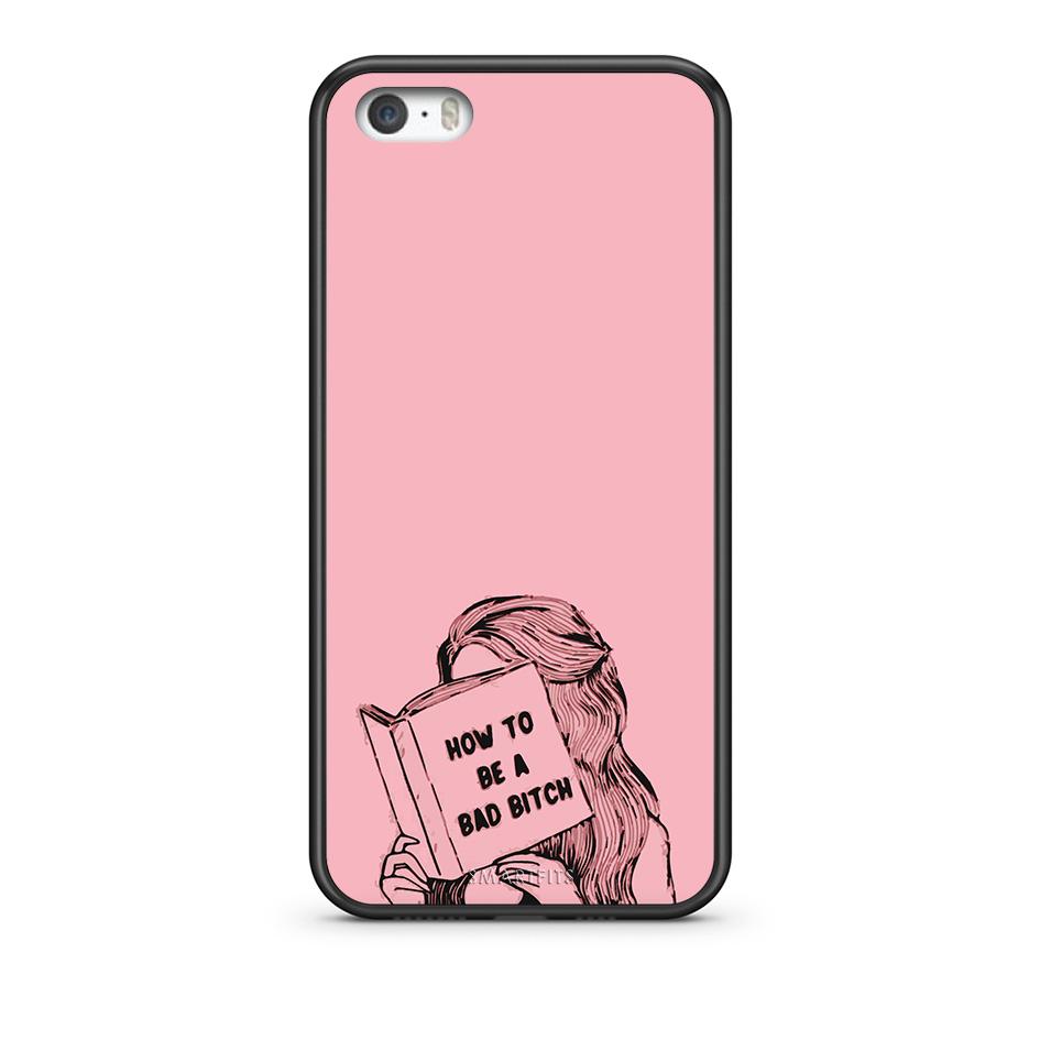iPhone 5/5s/SE Bad Bitch θήκη από τη Smartfits με σχέδιο στο πίσω μέρος και μαύρο περίβλημα | Smartphone case with colorful back and black bezels by Smartfits