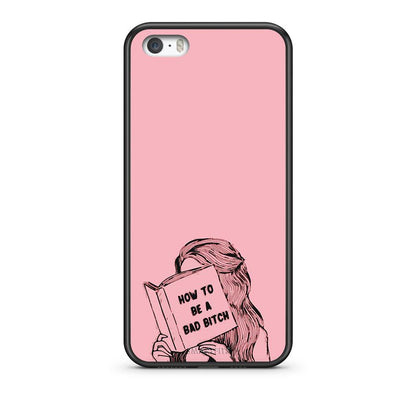 iPhone 5/5s/SE Bad Bitch θήκη από τη Smartfits με σχέδιο στο πίσω μέρος και μαύρο περίβλημα | Smartphone case with colorful back and black bezels by Smartfits