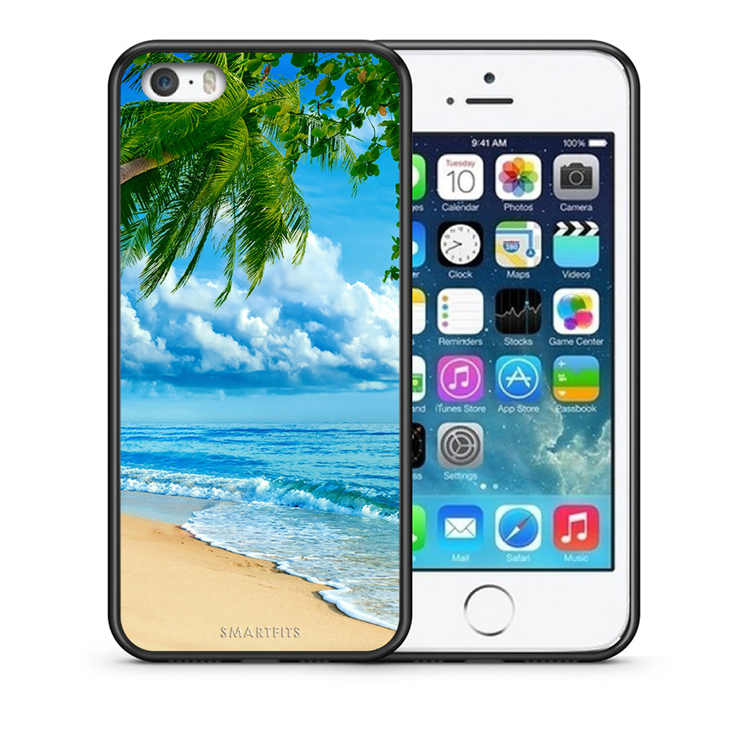 Θήκη iPhone 5/5s/SE Beautiful Beach από τη Smartfits με σχέδιο στο πίσω μέρος και μαύρο περίβλημα | iPhone 5/5s/SE Beautiful Beach case with colorful back and black bezels