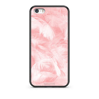 Thumbnail for 33 - iPhone 5/5s/SE Pink Feather Boho case, cover, bumper