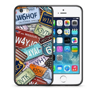 Thumbnail for Θήκη iPhone 5/5s/SE Car Plates από τη Smartfits με σχέδιο στο πίσω μέρος και μαύρο περίβλημα | iPhone 5/5s/SE Car Plates case with colorful back and black bezels