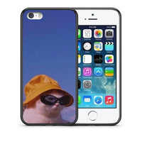 Thumbnail for Θήκη iPhone 5/5s/SE Cat Diva από τη Smartfits με σχέδιο στο πίσω μέρος και μαύρο περίβλημα | iPhone 5/5s/SE Cat Diva case with colorful back and black bezels