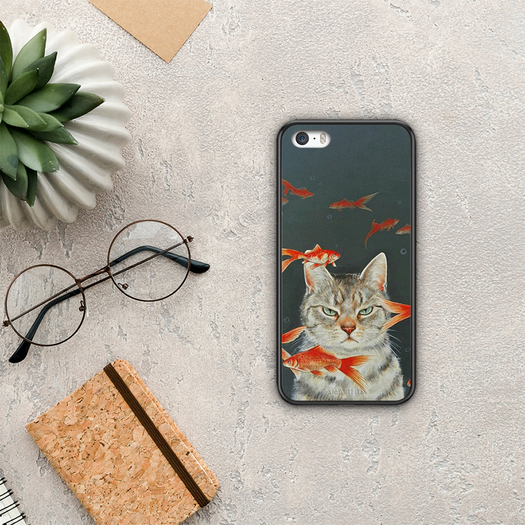 Cat Goldfish - iPhone 5 / 5s / SE θήκη