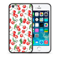 Thumbnail for Θήκη iPhone 5/5s/SE Cherry Summer από τη Smartfits με σχέδιο στο πίσω μέρος και μαύρο περίβλημα | iPhone 5/5s/SE Cherry Summer case with colorful back and black bezels