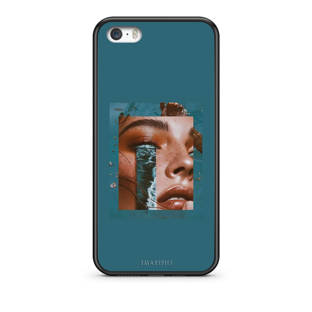 iPhone 5/5s/SE Cry An Ocean θήκη από τη Smartfits με σχέδιο στο πίσω μέρος και μαύρο περίβλημα | Smartphone case with colorful back and black bezels by Smartfits