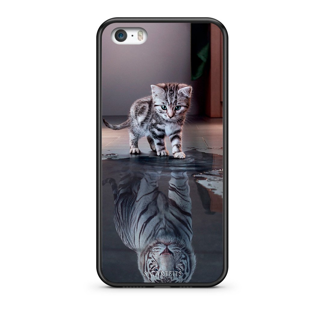 4 - iPhone 5/5s/SE Tiger Cute case, cover, bumper