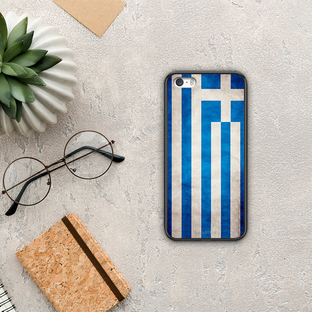 Flag Greek - iPhone 5 / 5s / SE θήκη