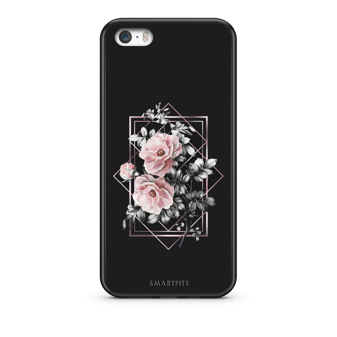 4 - iPhone 5/5s/SE Frame Flower case, cover, bumper