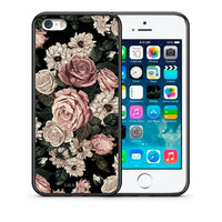 Thumbnail for Θήκη iPhone 5/5s/SE Wild Roses Flower από τη Smartfits με σχέδιο στο πίσω μέρος και μαύρο περίβλημα | iPhone 5/5s/SE Wild Roses Flower case with colorful back and black bezels