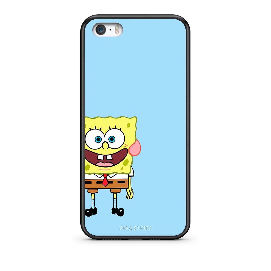 iPhone 5/5s/SE Friends Bob θήκη από τη Smartfits με σχέδιο στο πίσω μέρος και μαύρο περίβλημα | Smartphone case with colorful back and black bezels by Smartfits