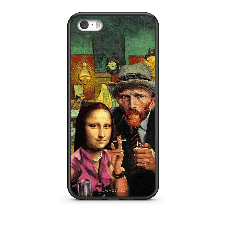 iPhone 5/5s/SE Funny Art θήκη από τη Smartfits με σχέδιο στο πίσω μέρος και μαύρο περίβλημα | Smartphone case with colorful back and black bezels by Smartfits