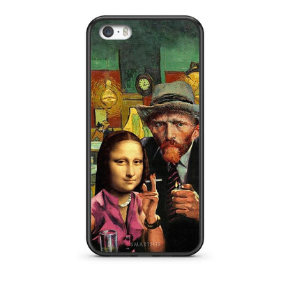 iPhone 5/5s/SE Funny Art θήκη από τη Smartfits με σχέδιο στο πίσω μέρος και μαύρο περίβλημα | Smartphone case with colorful back and black bezels by Smartfits