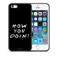 Thumbnail for Θήκη iPhone 5/5s/SE How You Doin από τη Smartfits με σχέδιο στο πίσω μέρος και μαύρο περίβλημα | iPhone 5/5s/SE How You Doin case with colorful back and black bezels