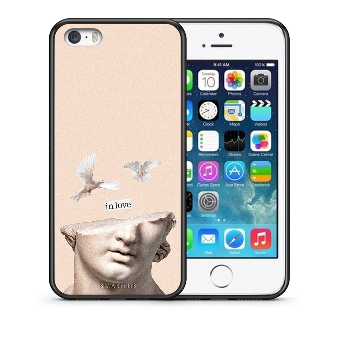 Θήκη iPhone 5/5s/SE In Love από τη Smartfits με σχέδιο στο πίσω μέρος και μαύρο περίβλημα | iPhone 5/5s/SE In Love case with colorful back and black bezels