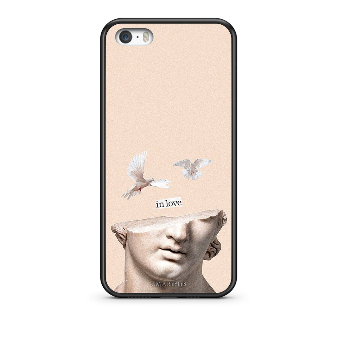 iPhone 5/5s/SE In Love θήκη από τη Smartfits με σχέδιο στο πίσω μέρος και μαύρο περίβλημα | Smartphone case with colorful back and black bezels by Smartfits
