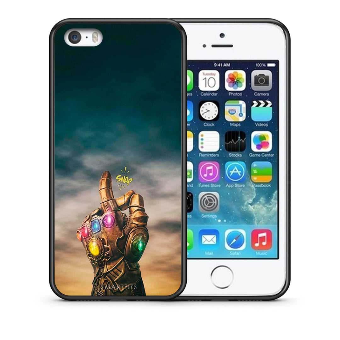Θήκη iPhone 5/5s/SE Infinity Snap από τη Smartfits με σχέδιο στο πίσω μέρος και μαύρο περίβλημα | iPhone 5/5s/SE Infinity Snap case with colorful back and black bezels