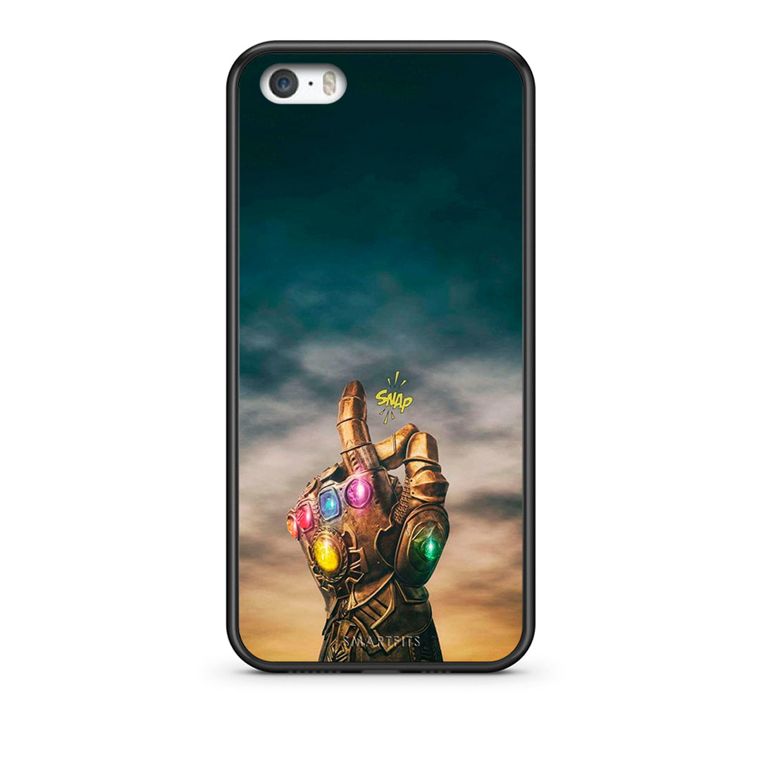 iPhone 5/5s/SE Infinity Snap θήκη από τη Smartfits με σχέδιο στο πίσω μέρος και μαύρο περίβλημα | Smartphone case with colorful back and black bezels by Smartfits