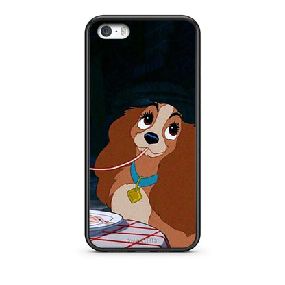 iPhone 5 / 5s / SE Lady And Tramp 2 Θήκη Αγίου Βαλεντίνου από τη Smartfits με σχέδιο στο πίσω μέρος και μαύρο περίβλημα | Smartphone case with colorful back and black bezels by Smartfits
