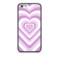 Thumbnail for iPhone 5/5s/SE Lilac Hearts θήκη από τη Smartfits με σχέδιο στο πίσω μέρος και μαύρο περίβλημα | Smartphone case with colorful back and black bezels by Smartfits