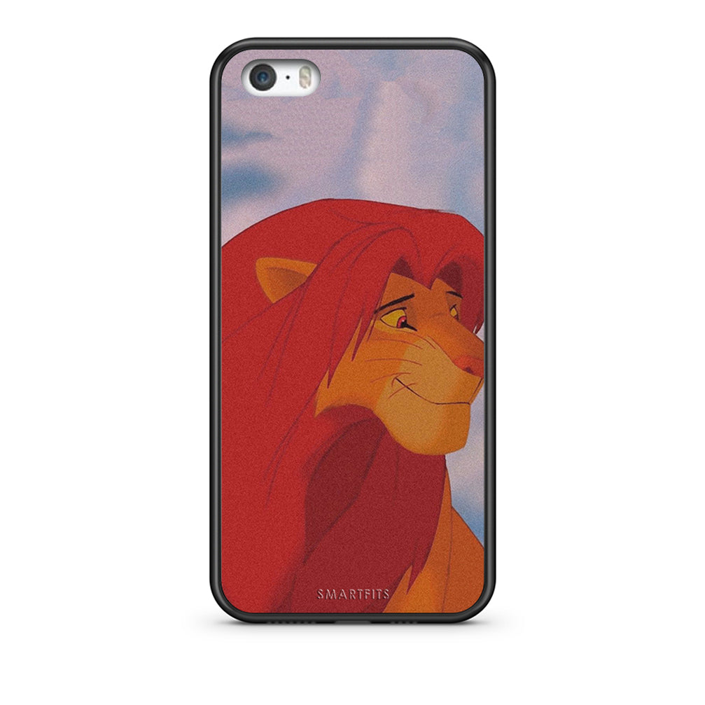 iPhone 5 / 5s / SE Lion Love 1 Θήκη Αγίου Βαλεντίνου από τη Smartfits με σχέδιο στο πίσω μέρος και μαύρο περίβλημα | Smartphone case with colorful back and black bezels by Smartfits