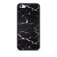 Thumbnail for 4 - iPhone 5/5s/SE Black Rosegold Marble case, cover, bumper