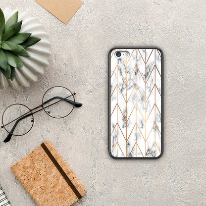 Marble Gold Geometric - iPhone 5 / 5s / SE θήκη