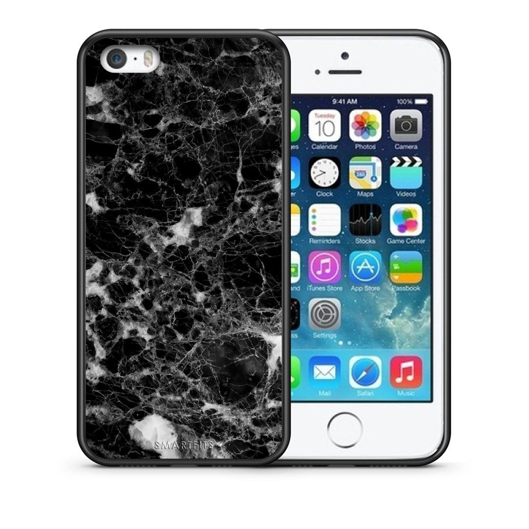 Θήκη iPhone 5/5s/SE Male Marble από τη Smartfits με σχέδιο στο πίσω μέρος και μαύρο περίβλημα | iPhone 5/5s/SE Male Marble case with colorful back and black bezels