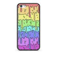 Thumbnail for iPhone 5/5s/SE Melting Rainbow θήκη από τη Smartfits με σχέδιο στο πίσω μέρος και μαύρο περίβλημα | Smartphone case with colorful back and black bezels by Smartfits