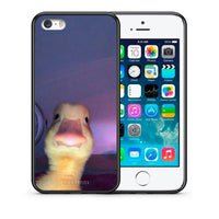 Thumbnail for Θήκη iPhone 5/5s/SE Meme Duck από τη Smartfits με σχέδιο στο πίσω μέρος και μαύρο περίβλημα | iPhone 5/5s/SE Meme Duck case with colorful back and black bezels