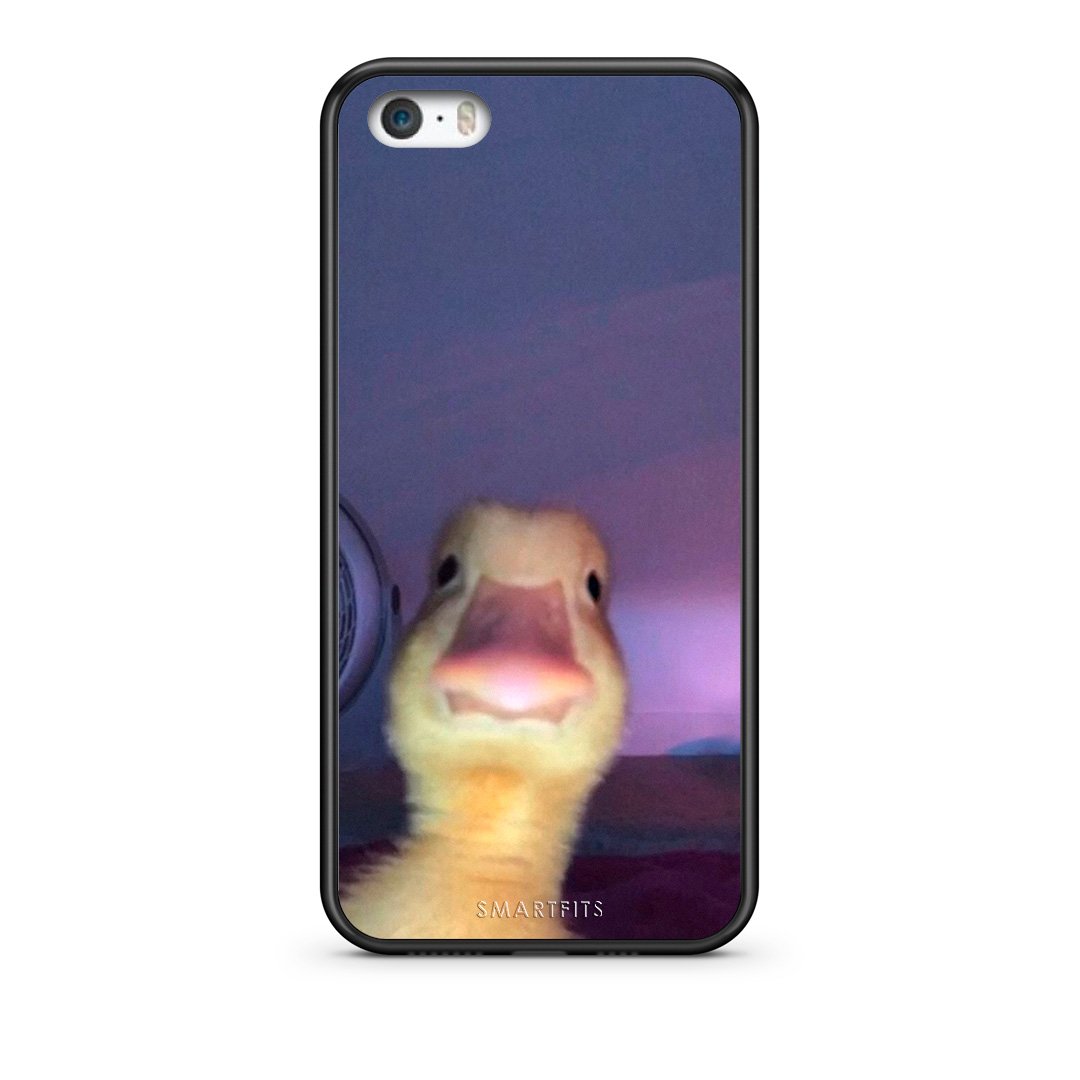 iPhone 5/5s/SE Meme Duck θήκη από τη Smartfits με σχέδιο στο πίσω μέρος και μαύρο περίβλημα | Smartphone case with colorful back and black bezels by Smartfits