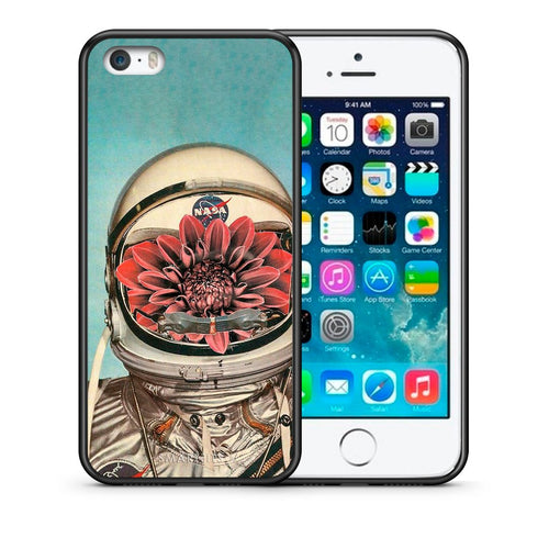 Θήκη iPhone 5/5s/SE Nasa Bloom από τη Smartfits με σχέδιο στο πίσω μέρος και μαύρο περίβλημα | iPhone 5/5s/SE Nasa Bloom case with colorful back and black bezels