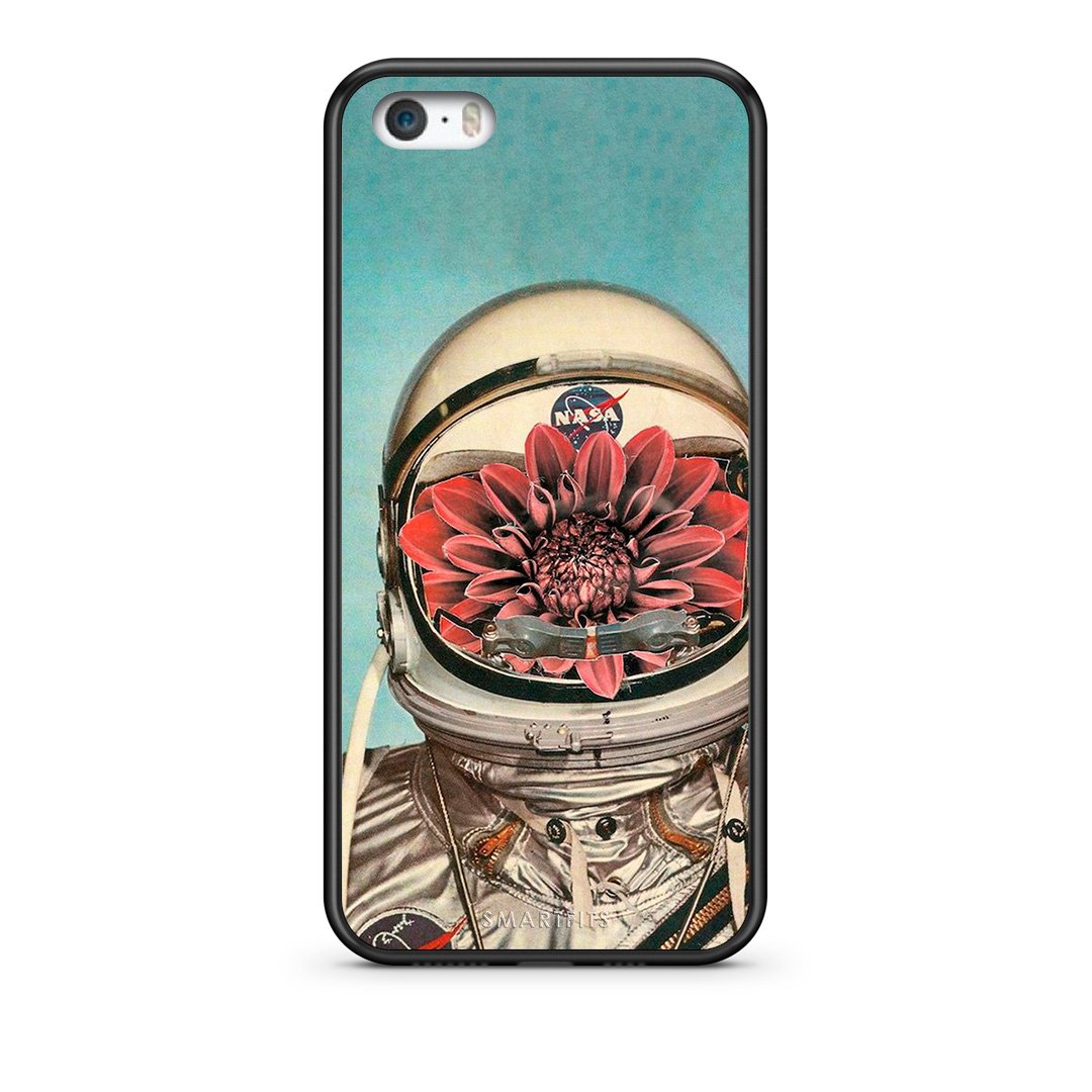 iPhone 5/5s/SE Nasa Bloom θήκη από τη Smartfits με σχέδιο στο πίσω μέρος και μαύρο περίβλημα | Smartphone case with colorful back and black bezels by Smartfits