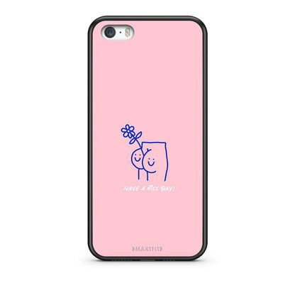 iPhone 5/5s/SE Nice Day θήκη από τη Smartfits με σχέδιο στο πίσω μέρος και μαύρο περίβλημα | Smartphone case with colorful back and black bezels by Smartfits