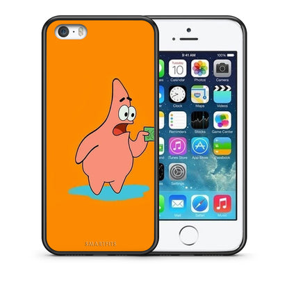 Θήκη Αγίου Βαλεντίνου iPhone 5 / 5s / SE No Money 1 από τη Smartfits με σχέδιο στο πίσω μέρος και μαύρο περίβλημα | iPhone 5 / 5s / SE No Money 1 case with colorful back and black bezels