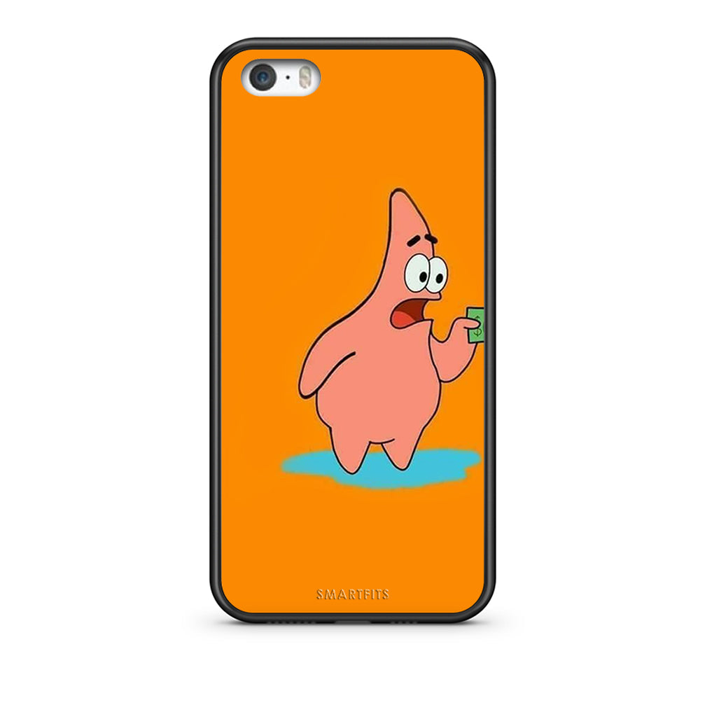 iPhone 5 / 5s / SE No Money 1 Θήκη Αγίου Βαλεντίνου από τη Smartfits με σχέδιο στο πίσω μέρος και μαύρο περίβλημα | Smartphone case with colorful back and black bezels by Smartfits