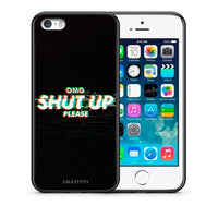 Thumbnail for Θήκη iPhone 5/5s/SE OMG ShutUp από τη Smartfits με σχέδιο στο πίσω μέρος και μαύρο περίβλημα | iPhone 5/5s/SE OMG ShutUp case with colorful back and black bezels