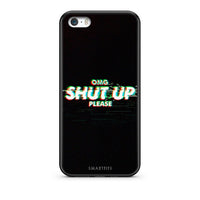 Thumbnail for iPhone 5/5s/SE OMG ShutUp θήκη από τη Smartfits με σχέδιο στο πίσω μέρος και μαύρο περίβλημα | Smartphone case with colorful back and black bezels by Smartfits