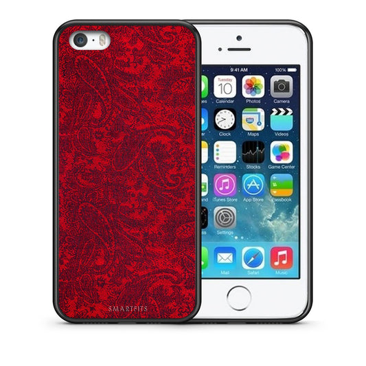 Θήκη iPhone 5/5s/SE Paisley Cashmere από τη Smartfits με σχέδιο στο πίσω μέρος και μαύρο περίβλημα | iPhone 5/5s/SE Paisley Cashmere case with colorful back and black bezels