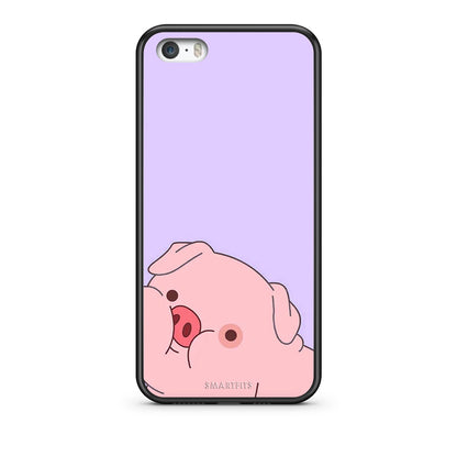 iPhone 5 / 5s / SE Pig Love 2 Θήκη Αγίου Βαλεντίνου από τη Smartfits με σχέδιο στο πίσω μέρος και μαύρο περίβλημα | Smartphone case with colorful back and black bezels by Smartfits