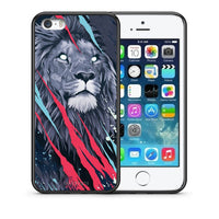 Thumbnail for Θήκη iPhone 5/5s/SE Lion Designer PopArt από τη Smartfits με σχέδιο στο πίσω μέρος και μαύρο περίβλημα | iPhone 5/5s/SE Lion Designer PopArt case with colorful back and black bezels