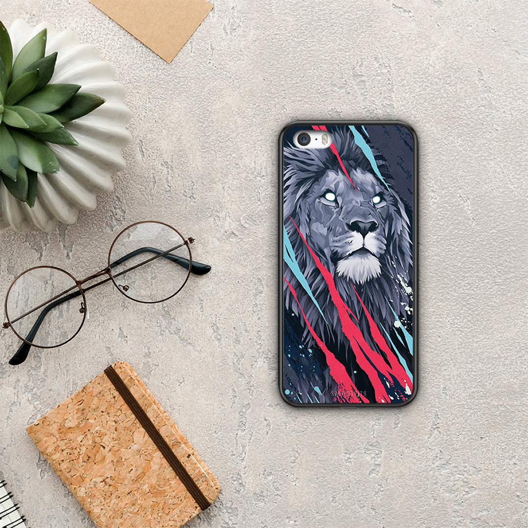 PopArt Lion Designer - iPhone 5 / 5s / SE θήκη
