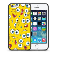 Thumbnail for Θήκη iPhone 5/5s/SE Sponge PopArt από τη Smartfits με σχέδιο στο πίσω μέρος και μαύρο περίβλημα | iPhone 5/5s/SE Sponge PopArt case with colorful back and black bezels