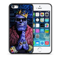 Thumbnail for Θήκη iPhone 5/5s/SE Thanos PopArt από τη Smartfits με σχέδιο στο πίσω μέρος και μαύρο περίβλημα | iPhone 5/5s/SE Thanos PopArt case with colorful back and black bezels