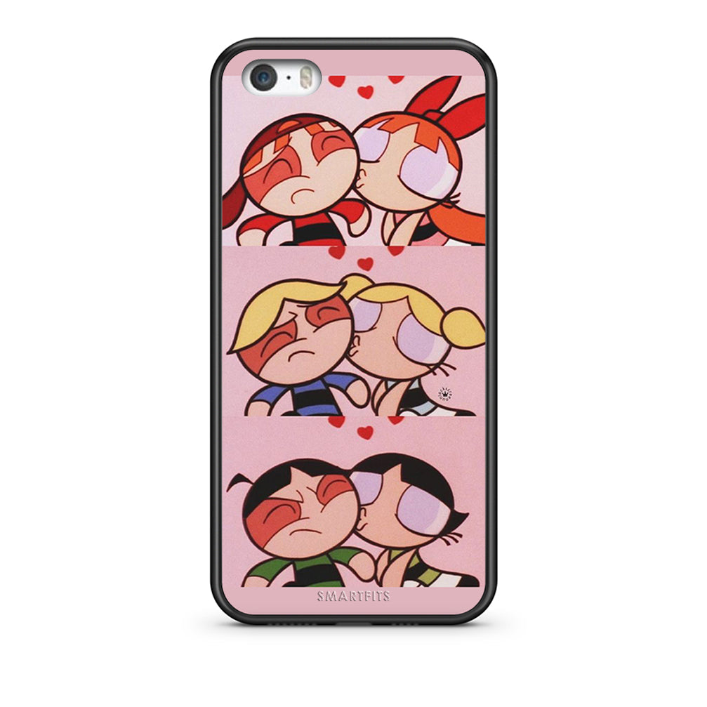 iPhone 5 / 5s / SE Puff Love Θήκη Αγίου Βαλεντίνου από τη Smartfits με σχέδιο στο πίσω μέρος και μαύρο περίβλημα | Smartphone case with colorful back and black bezels by Smartfits