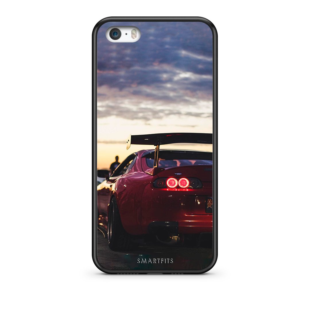 iPhone 5/5s/SE Racing Supra θήκη από τη Smartfits με σχέδιο στο πίσω μέρος και μαύρο περίβλημα | Smartphone case with colorful back and black bezels by Smartfits