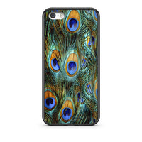 Thumbnail for iPhone 5/5s/SE Real Peacock Feathers θήκη από τη Smartfits με σχέδιο στο πίσω μέρος και μαύρο περίβλημα | Smartphone case with colorful back and black bezels by Smartfits