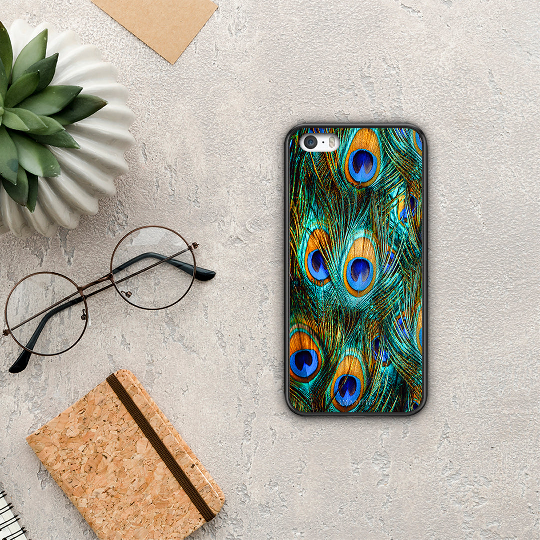 Real Peacock Feathers - iPhone 5 / 5s / SE θήκη
